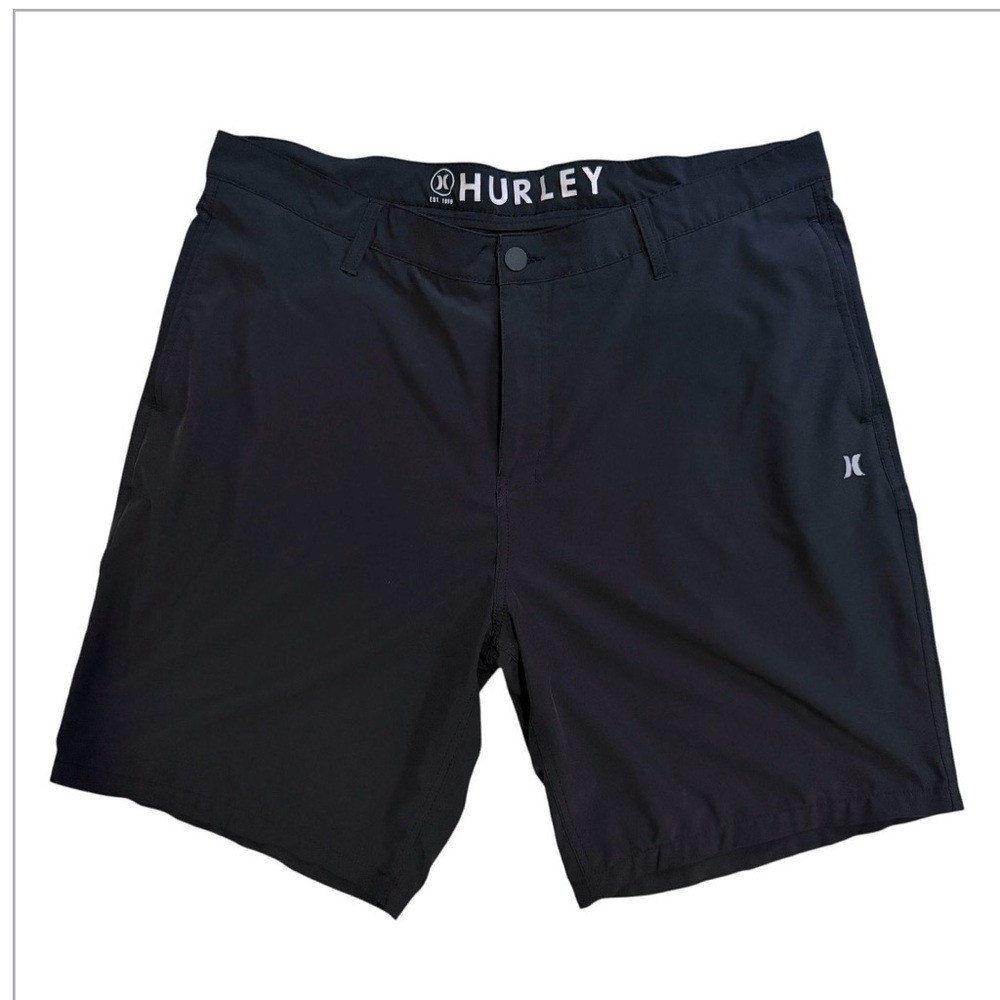 Hurley Men’s Shorts Size 40 Black Lightweight Performance Polyester 9” Inseam